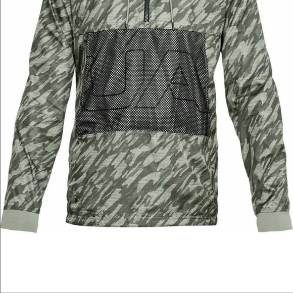 Under Armour Men's UA Sportstyle Longline Anorak Jacket Hooded Windbreaker - Picture 4 of 8